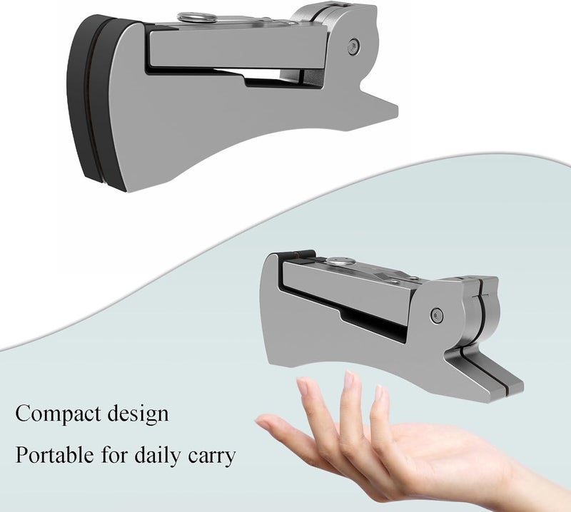 DIDA Portable Travel Guitar Stand, Lightweight Stable A- Frame Plastic Guitar Stand Holder for Acoustic, Electric Guitars, Ukulele, Foldable Guitar Stand Floor, Single Guitar Holder (Silver) - Image 2